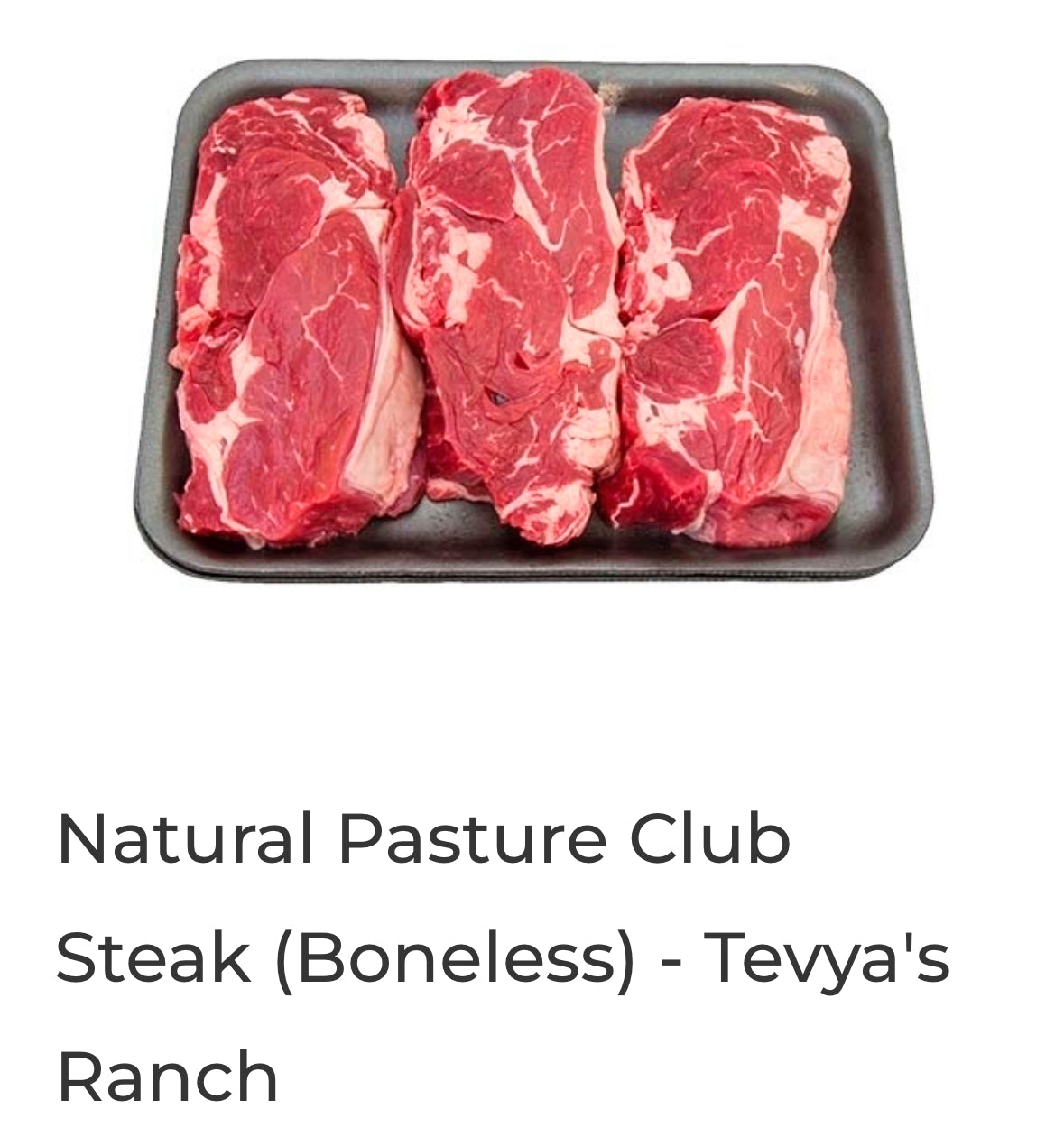 Natural club steak - $9.99/lb