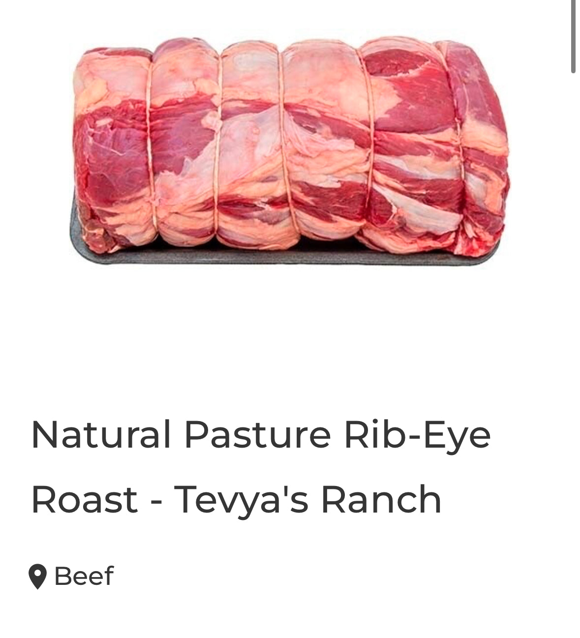 Natural rib eye roast - $11.99/lb